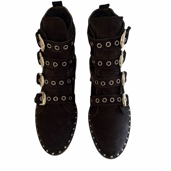NOTABENE COPENHAGEN Studded buckle boots sz 39 1/2 / 9 - Picture 3 of 9